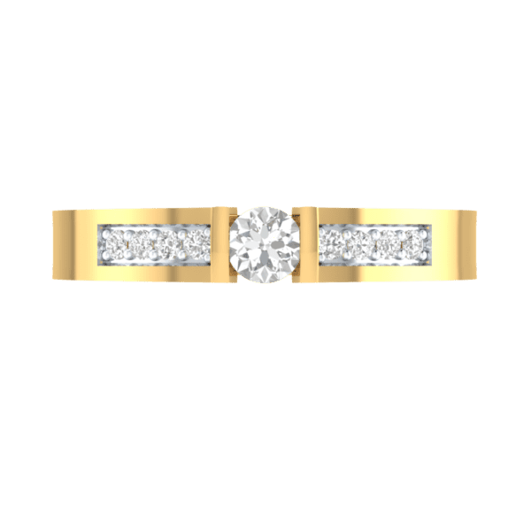 CLASSIC DESIGN GENTS DIAMOND RING WITH 18kt GOLD