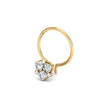 DIAMOND NOSE PING WITH 18kt GOLD