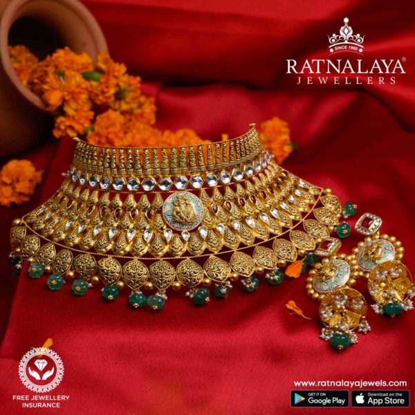 Necklace set Classic Party Wear Yellow Gold 22k Sets