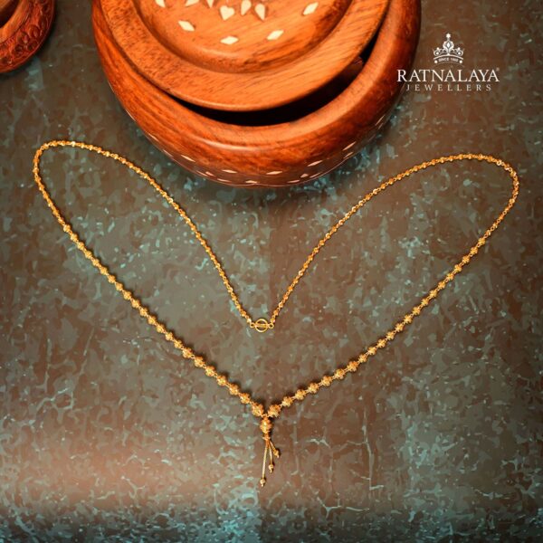 Wedding Beaded Matarmala Chain 22kt Gold