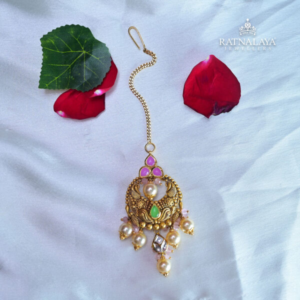 Pearl Mang Tika Antique 22k GOLD