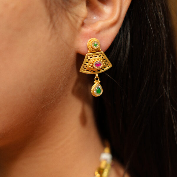 ANITIQUE LONG NECKLACE SETS 22kt GOLD