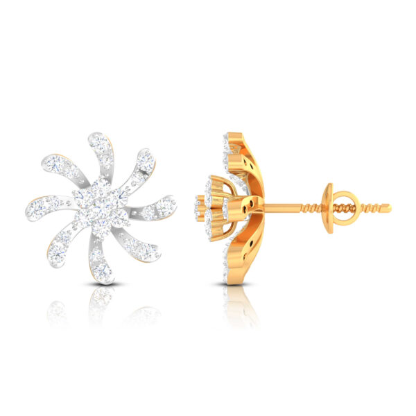 FAN BLADE EAR STUDS FOR GIRLS AND WOMEN