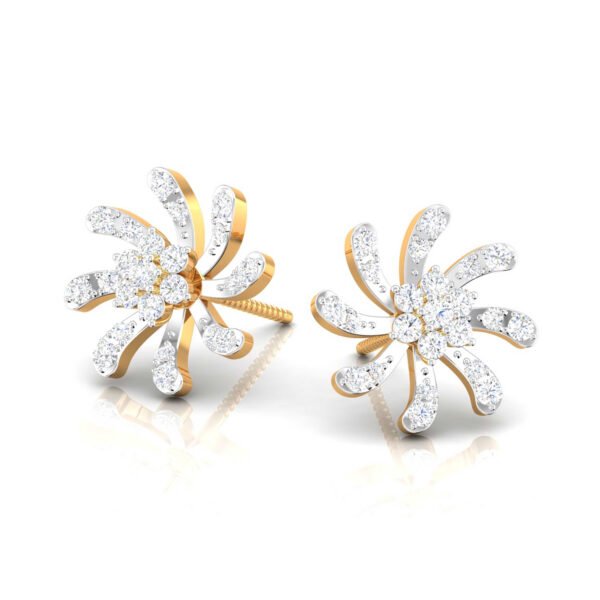 FAN BLADE EAR STUDS FOR GIRLS AND WOMEN