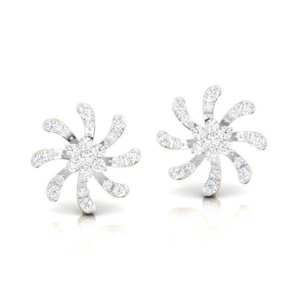FAN BLADE EAR STUDS FOR GIRLS AND WOMEN
