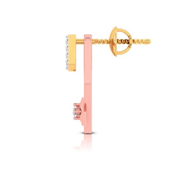ROSE GOLD DIAMOND EAR STUD FOR WOMEN