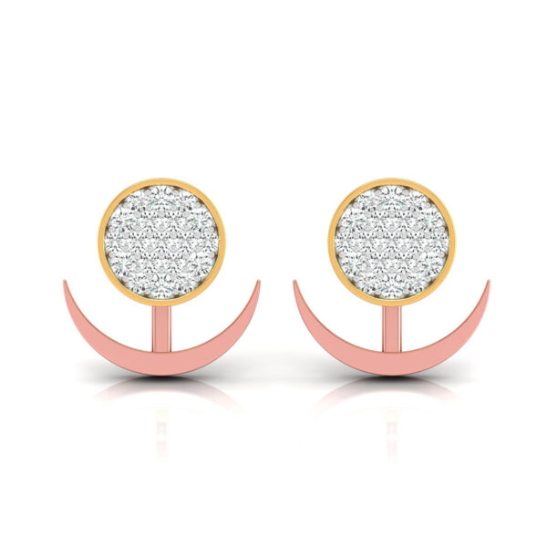 HOOK DIAMOND STUD ROSE GOLD 18kt