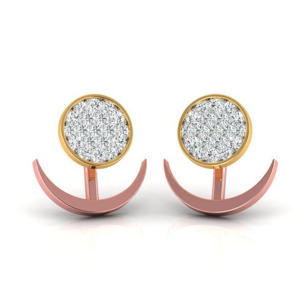 HOOK DIAMOND STUD ROSE GOLD 18kt