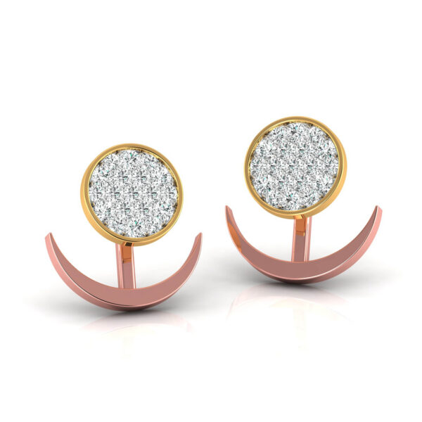HOOK DIAMOND STUD ROSE GOLD 18kt