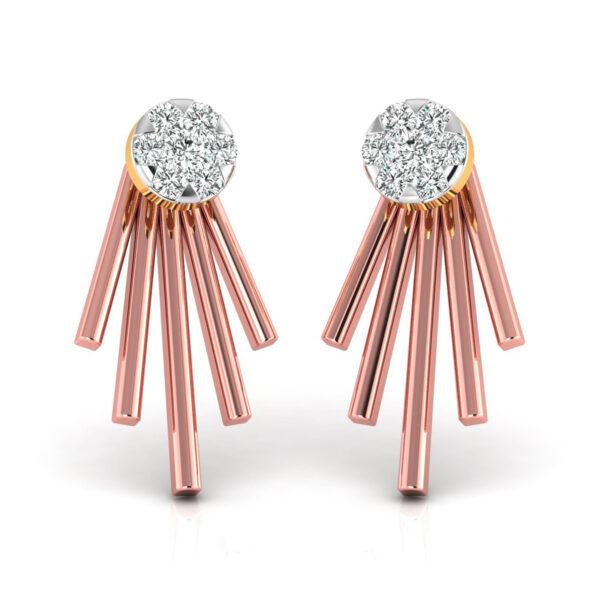 ROSE GOLD DIAMOND EARRINGS FOR WOMEN