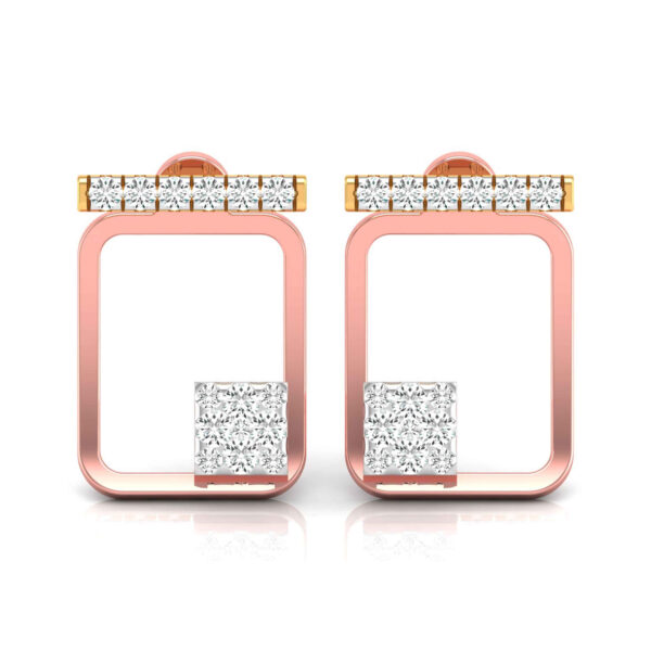SQUARE DIAMOND EARRING FOR GIRLS