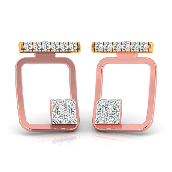 SQUARE DIAMOND EARRING FOR GIRLS
