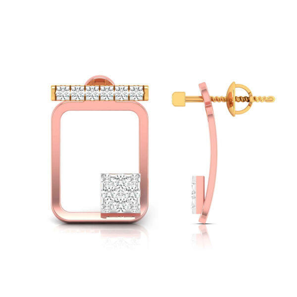 SQUARE DIAMOND EARRING FOR GIRLS