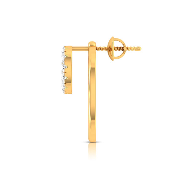 TWO CIRCLE DIAMOND EAR STUD FOR WOMEN