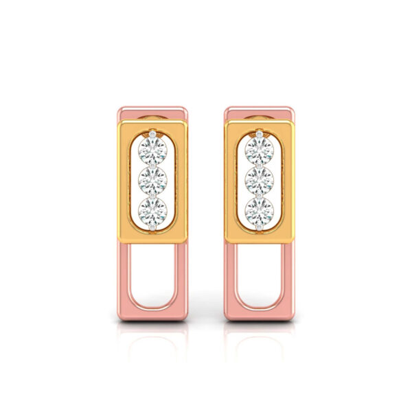 BUTTON EAR STUD FOR WOMEN