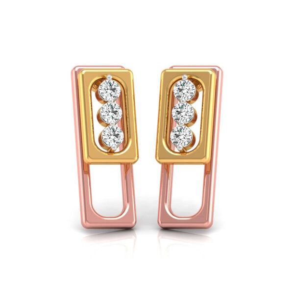BUTTON EAR STUD FOR WOMEN