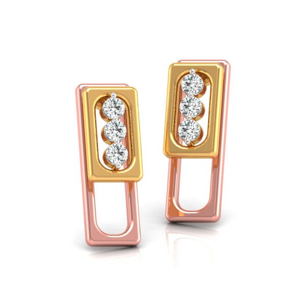 BUTTON EAR STUD FOR WOMEN
