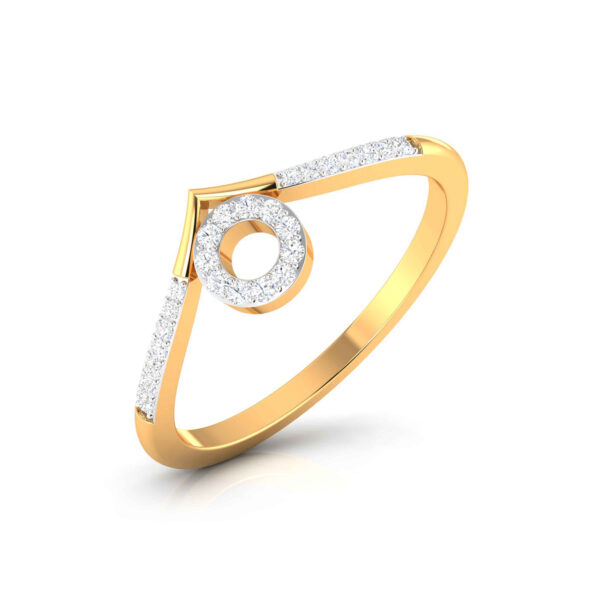 YELLOW GOLD DIAMOND RING FOR GIRLS AND WOMEN