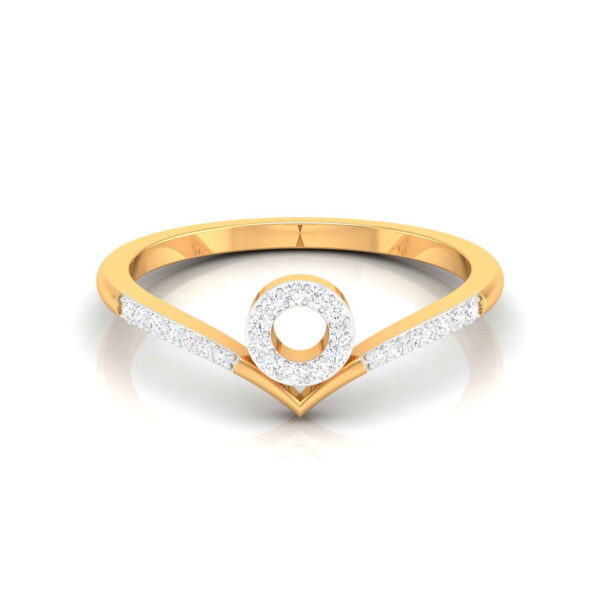YELLOW GOLD DIAMOND RING FOR GIRLS AND WOMEN