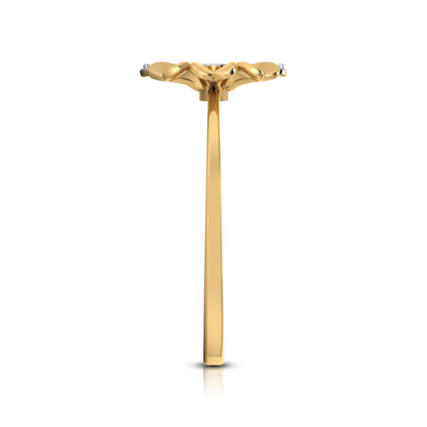 Floral Yellow Gold and Diamond Ring for Women and girls