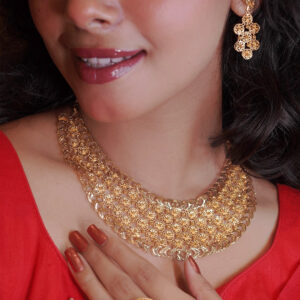 GOLD TURKY NECKLACE SET LIGHT WT