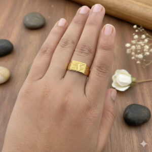 GOLD RING FOR MEN (S LETTER) PRINTED