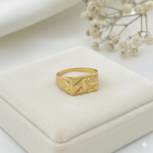 GOLD RING FOR MEN (S LETTER) PRINTED