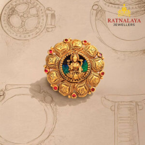 MAA LAXMI ANTIQUE RING 22KT PURE GOLD
