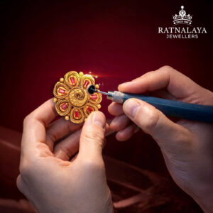 MAA LAXMI ANTIQUE RING 22KT PURE GOLD