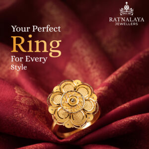 GOLD COCKTAIL RING FOR WOMEN 22KT