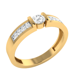 CLASSIC DESIGN GENTS DIAMOND RING WITH 18kt GOLD