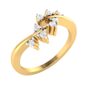 Wonderful Diamond Ring In 18K Gold