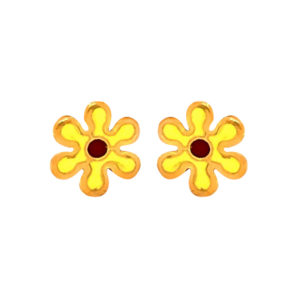 Traditional Textured Yellow Gold 22k KIDS PENDENT SET
