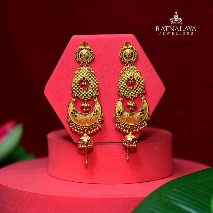 Buy Floral Jhumki Nakshatra CZ Chandbali Earrings | Tarinika