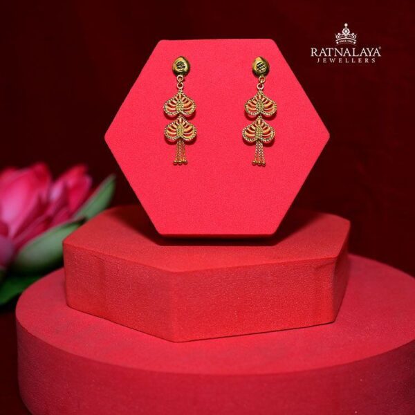 Butterfly Design Gold Earrings