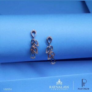Designer Platinum Earrings for Women
