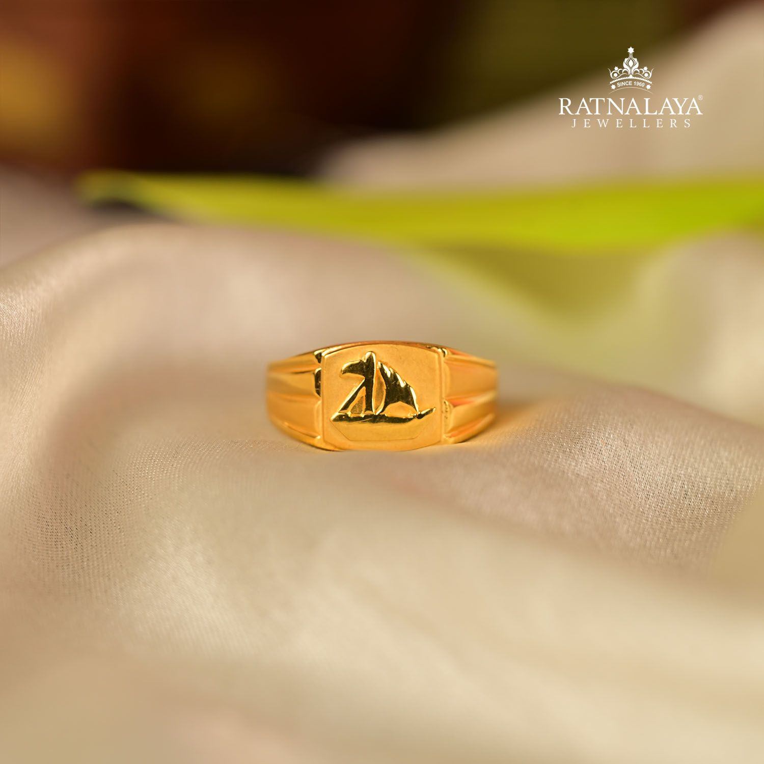 SPE Gold - Sacred Swastik Carved Elegance Ring - Gold Ring