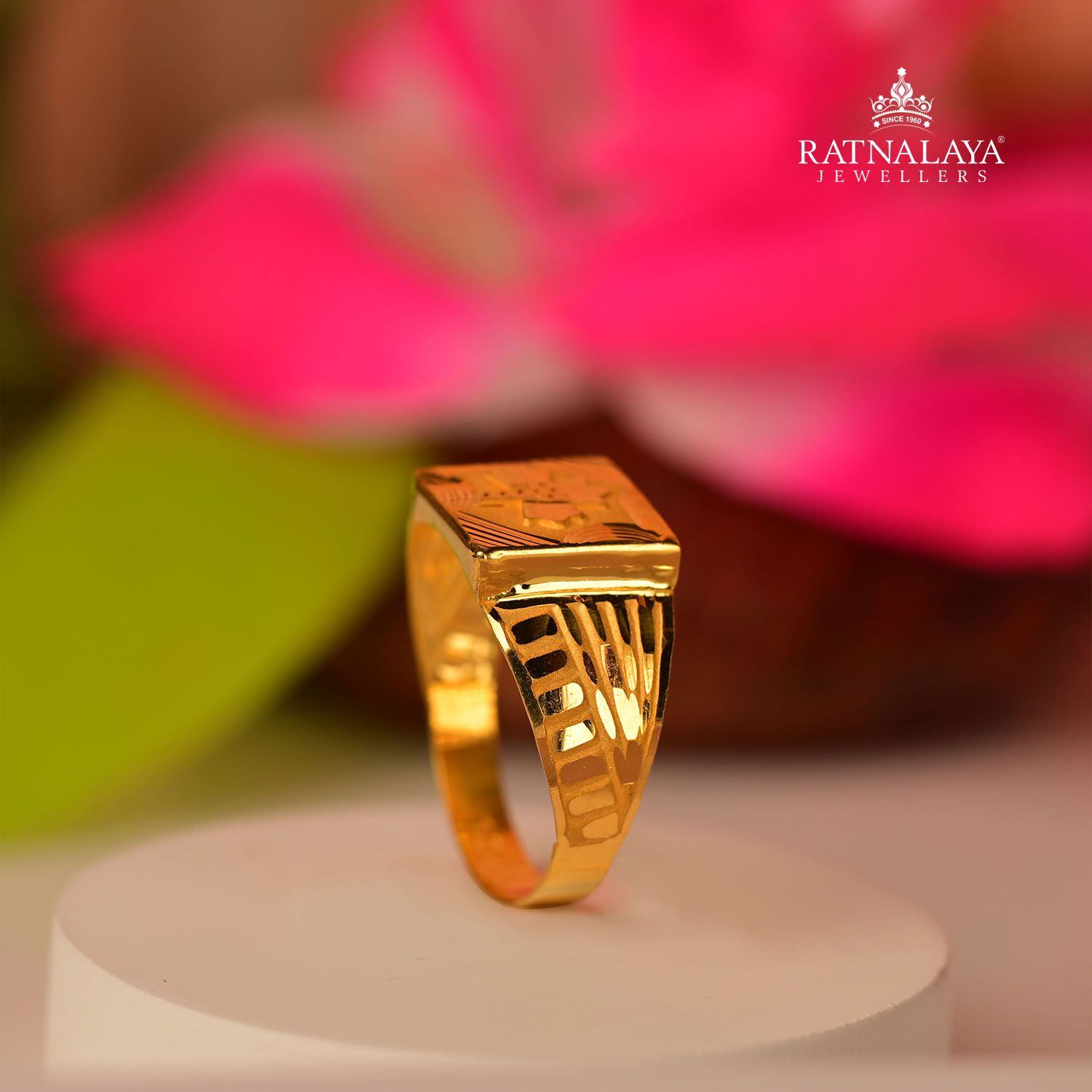Tiger Design Gold Fancy Gents Ring With Chilai Work 22k  purity,Weight-8.100gm Approx (genuine size) – Asdelo