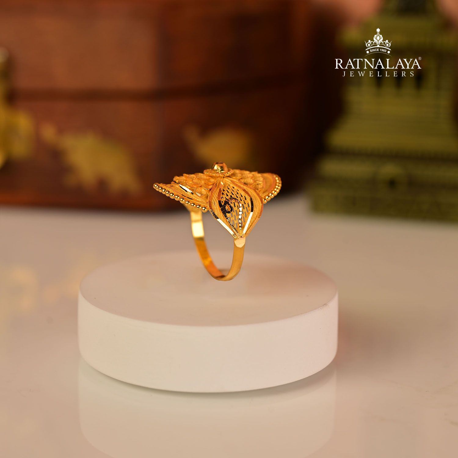 22k Gold Ring Beautiful Multi Stone Studded Ladies Jewelry Select Size  Ring21 | eBay