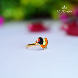 Bird Ring for Baby 22k Pure GOLD