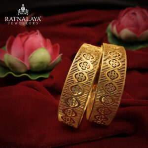 Patla Bangles Swastik Design 22k Gold