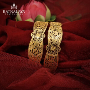 Patla Bangles Swastik Design 22k Gold