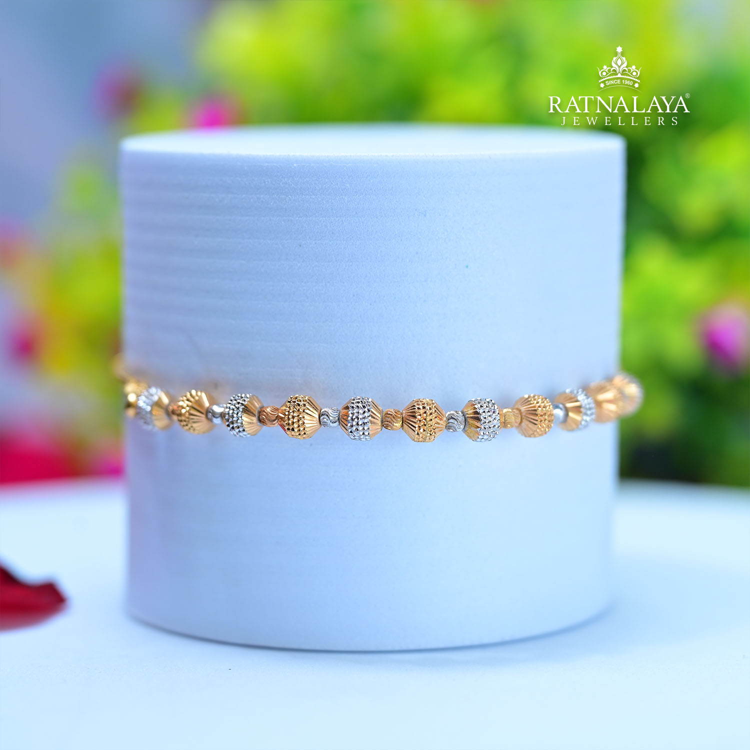 22k Gold Ganpati Bracelet - brla21469 - 22k Gold Ladies Bracelet is  designed in a half kada style with the middle portion designed with a 