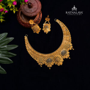 Yellow Fancy Necklace set 22k Gold