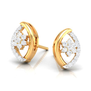 OVAL SHAPE EAR STUDS FOR WOMEN AND GIRLS