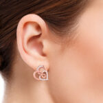 LOVE HEARTS DIAMOND EAR STUD 18kt GOLD