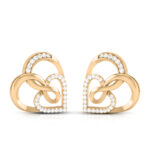 LOVE HEARTS DIAMOND EAR STUD 18kt GOLD