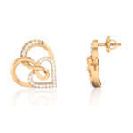 LOVE HEARTS DIAMOND EAR STUD 18kt GOLD