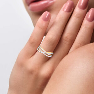 Ines Diamond Spectacle Ring