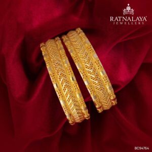 PATIALA PUNJABI BANGLES 1PAIR FOR WOMEN 22kt PURE GOLD